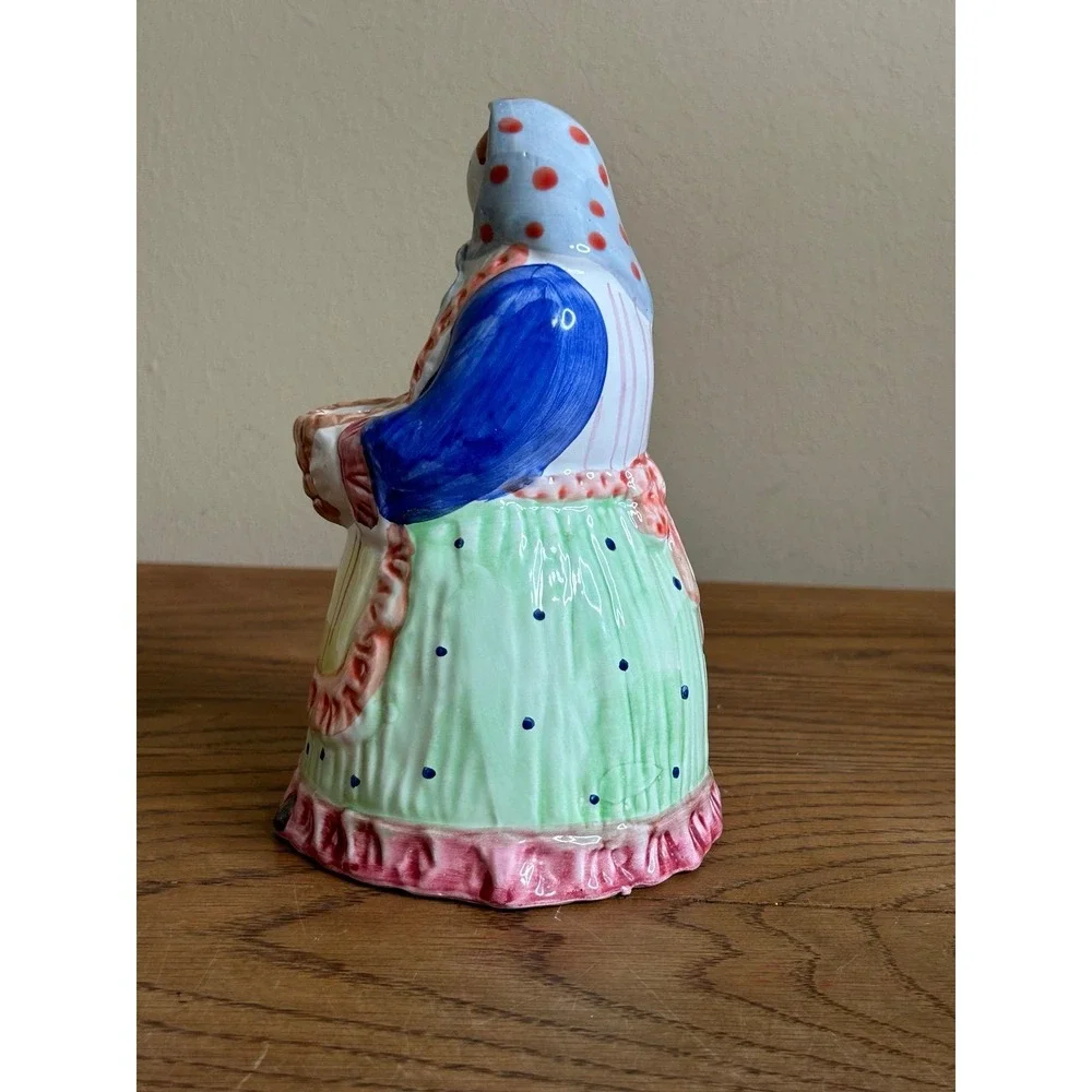 Vintage Pier1‎ Italian Handpainted Candlestick Folk Art Women